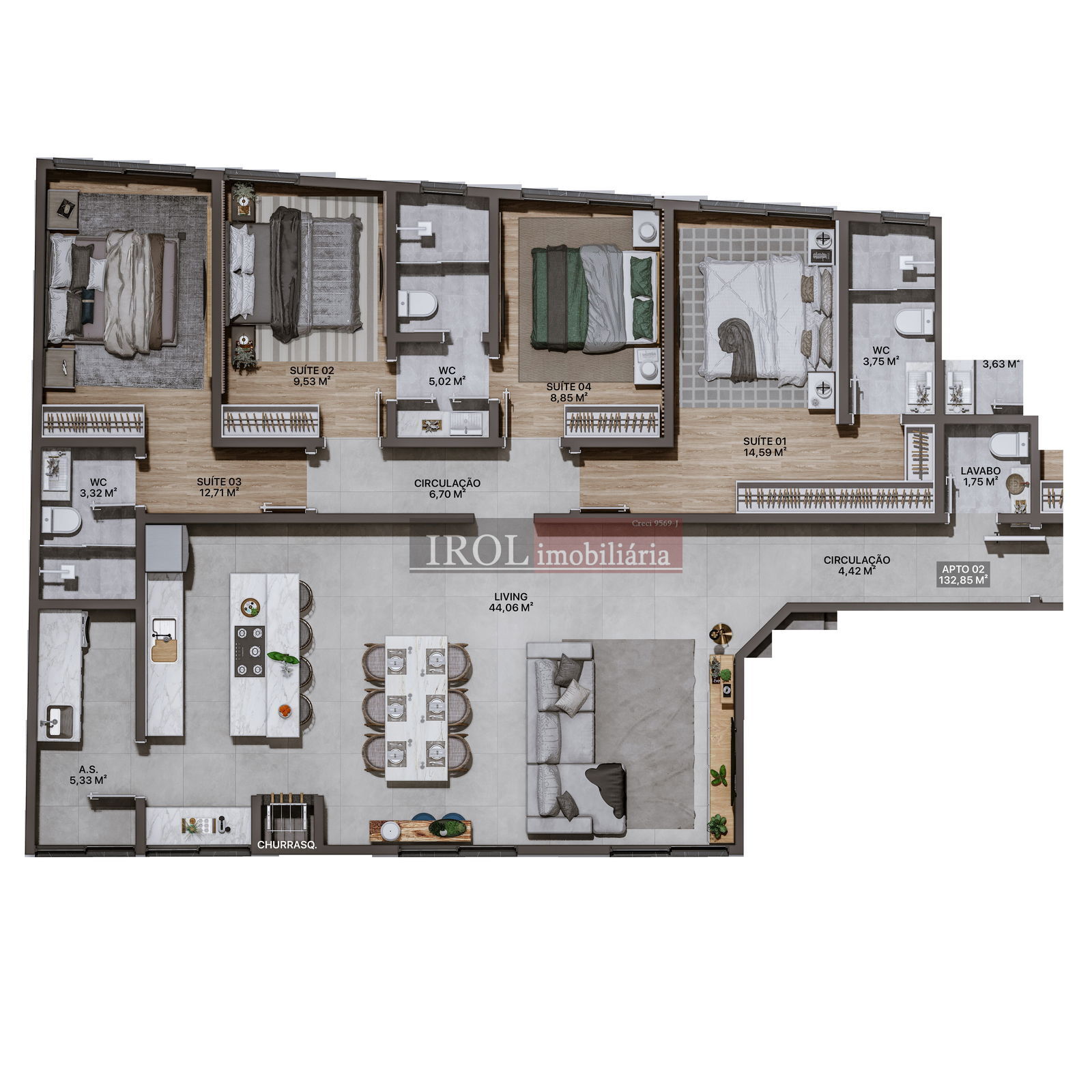 Apartamento à venda com 4 quartos, 144m² - Foto 15