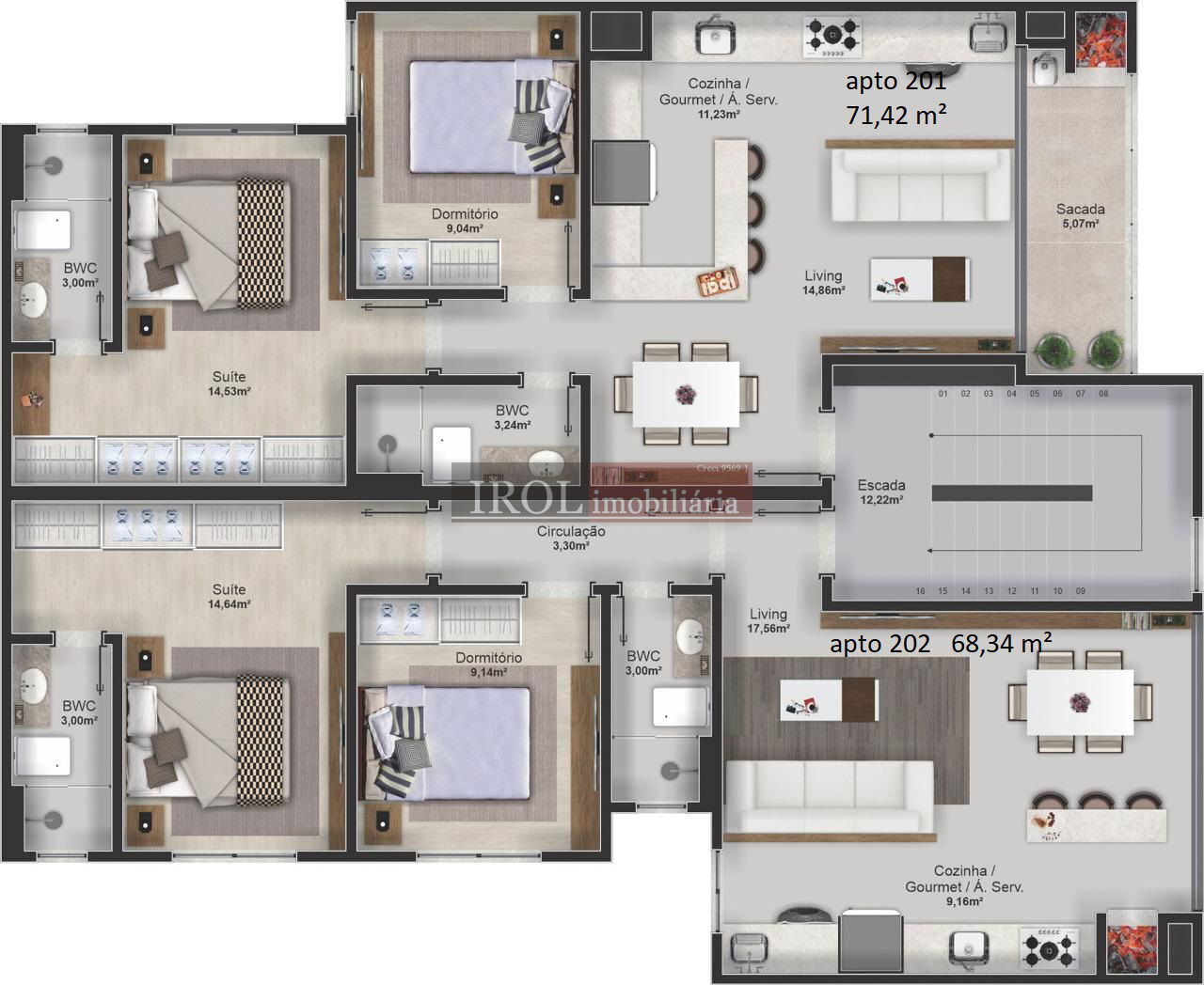 Apartamento à venda com 2 quartos, 68m² - Foto 4