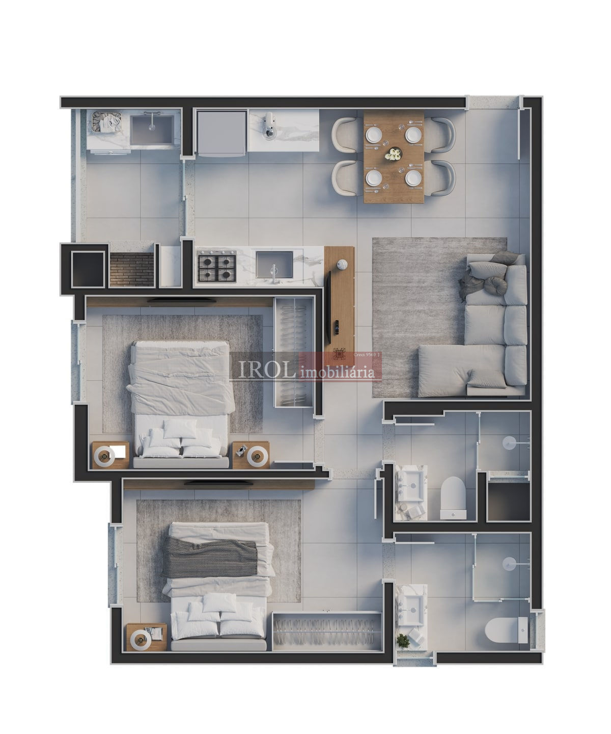 Apartamento à venda com 2 quartos, 55m² - Foto 21