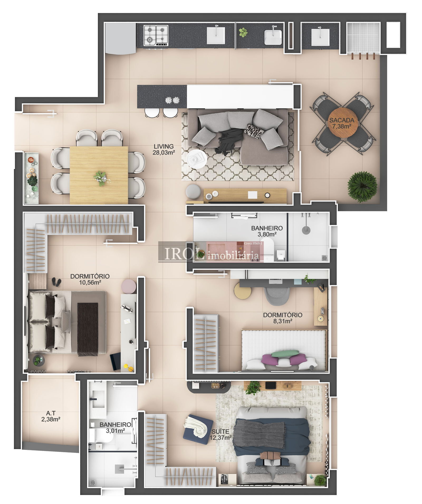 Apartamento à venda com 2 quartos, 74m² - Foto 54