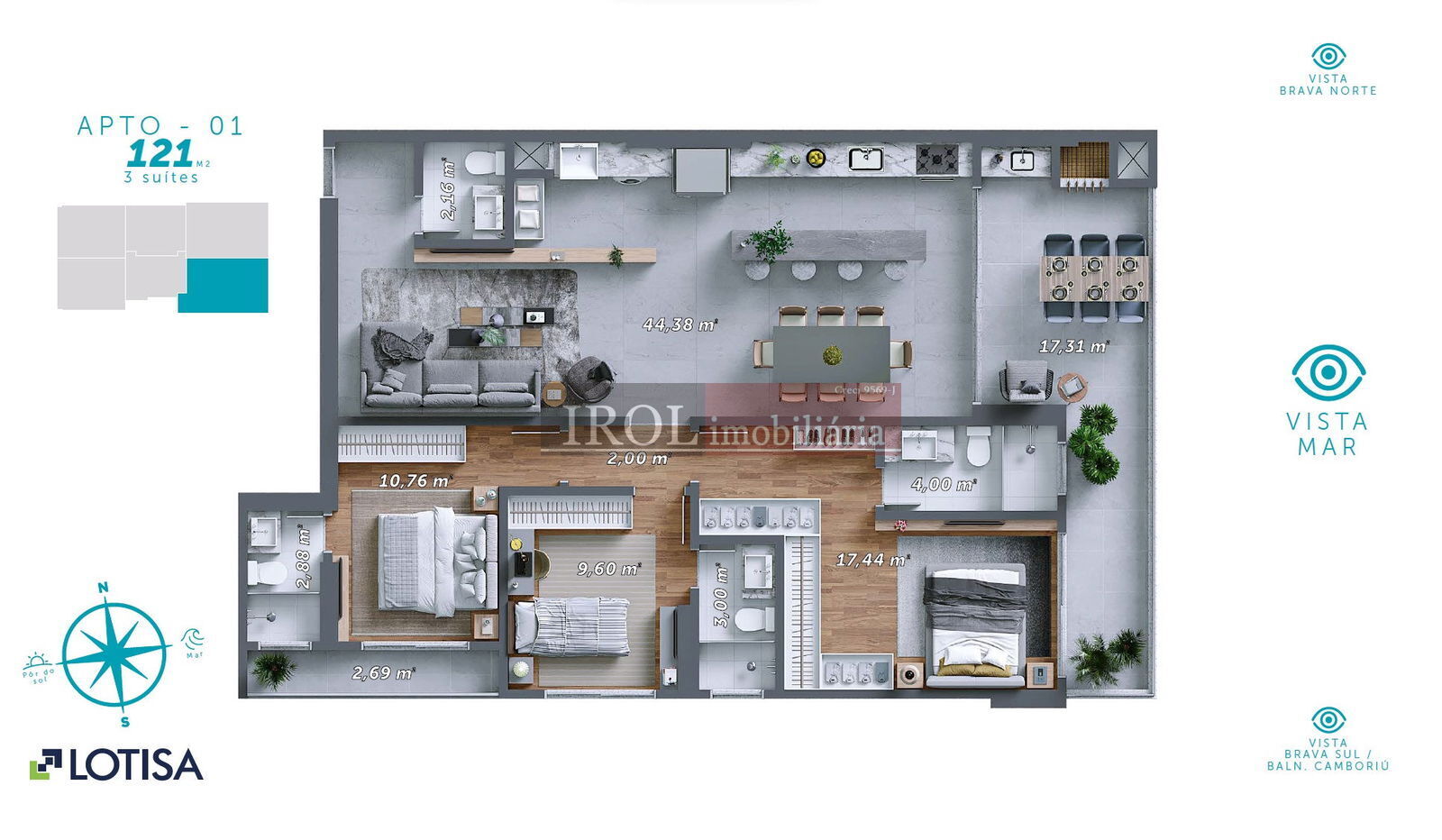 Apartamento à venda com 3 quartos, 120m² - Foto 19