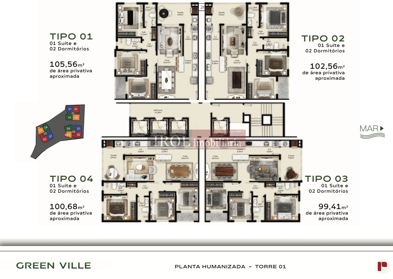 Apartamento à venda com 3 quartos, 100m² - Foto 32