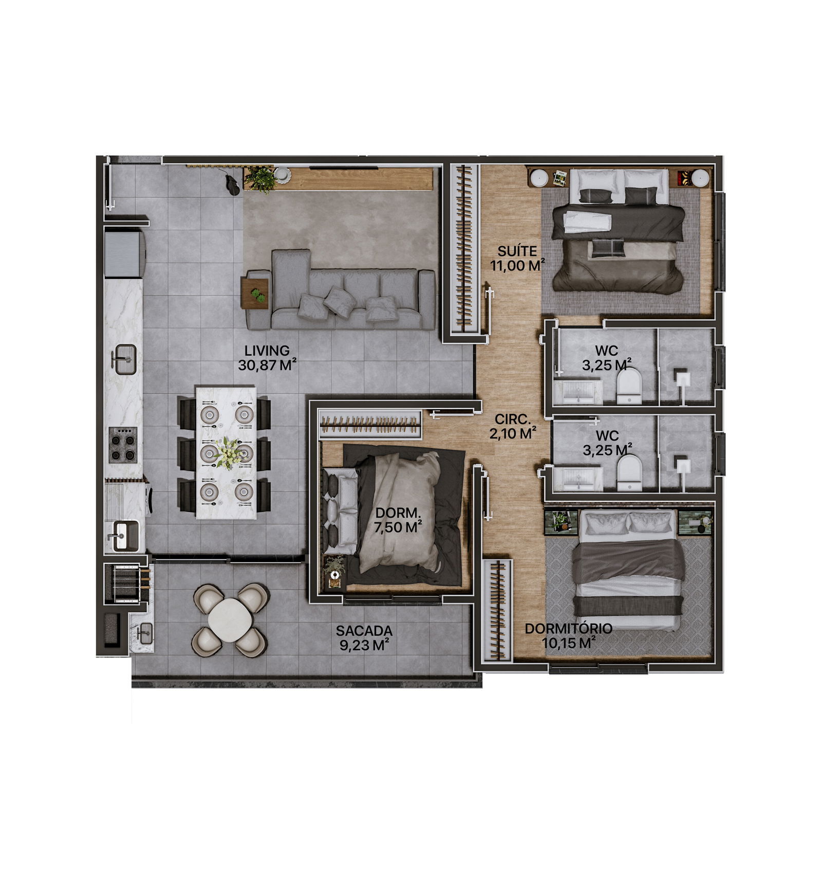 Apartamento à venda com 3 quartos, 101m² - Foto 1