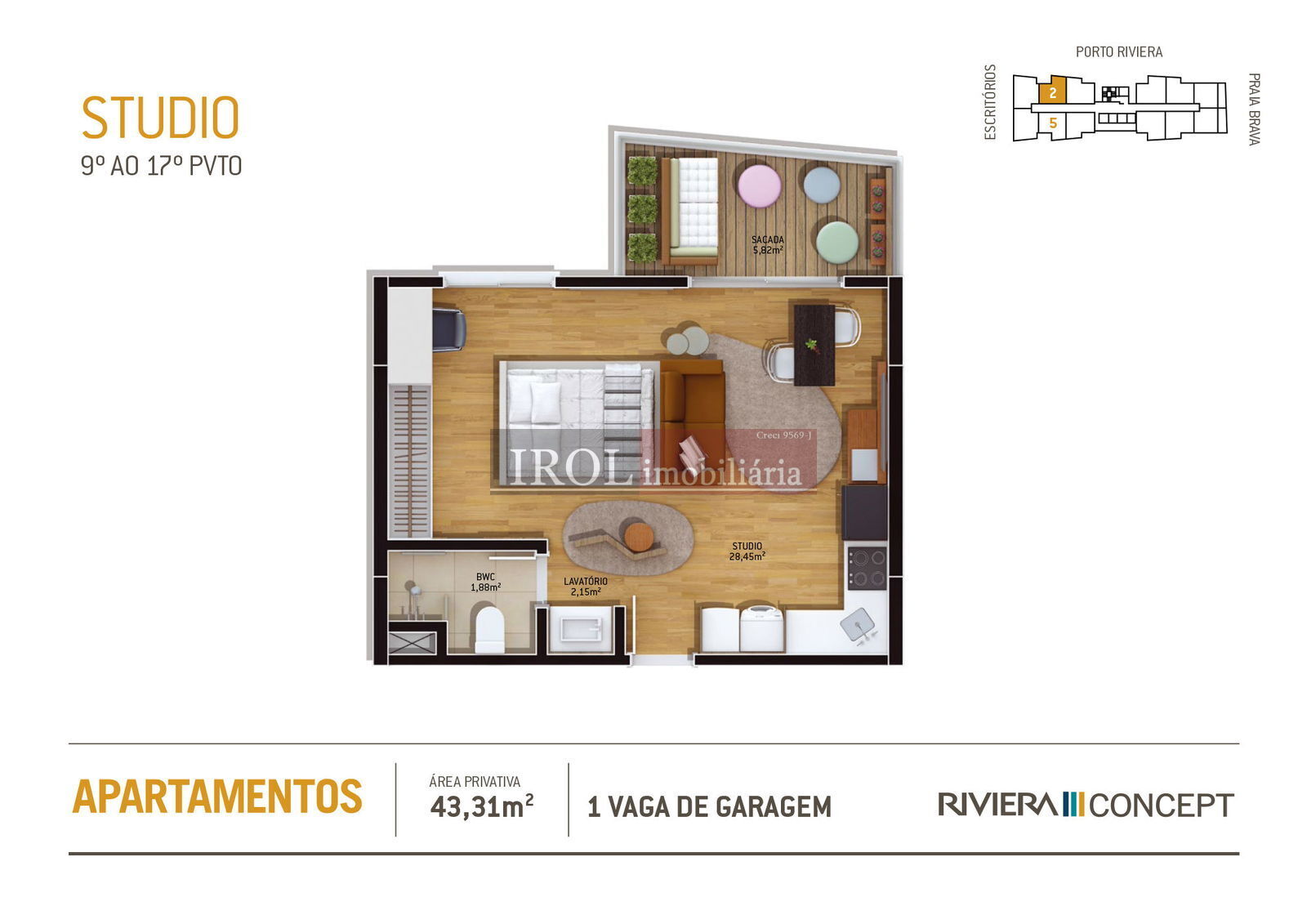 Apartamento à venda com 1 quarto, 42m² - Foto 16