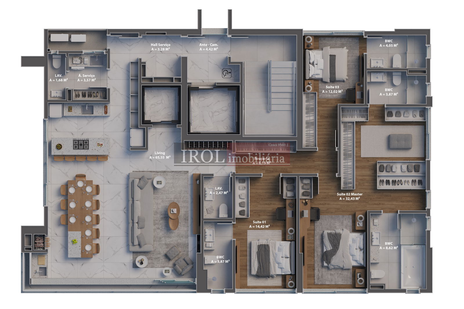 Apartamento à venda com 4 quartos, 190m² - Foto 34