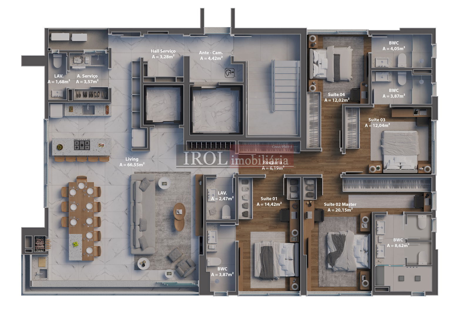 Apartamento à venda com 4 quartos, 190m² - Foto 35