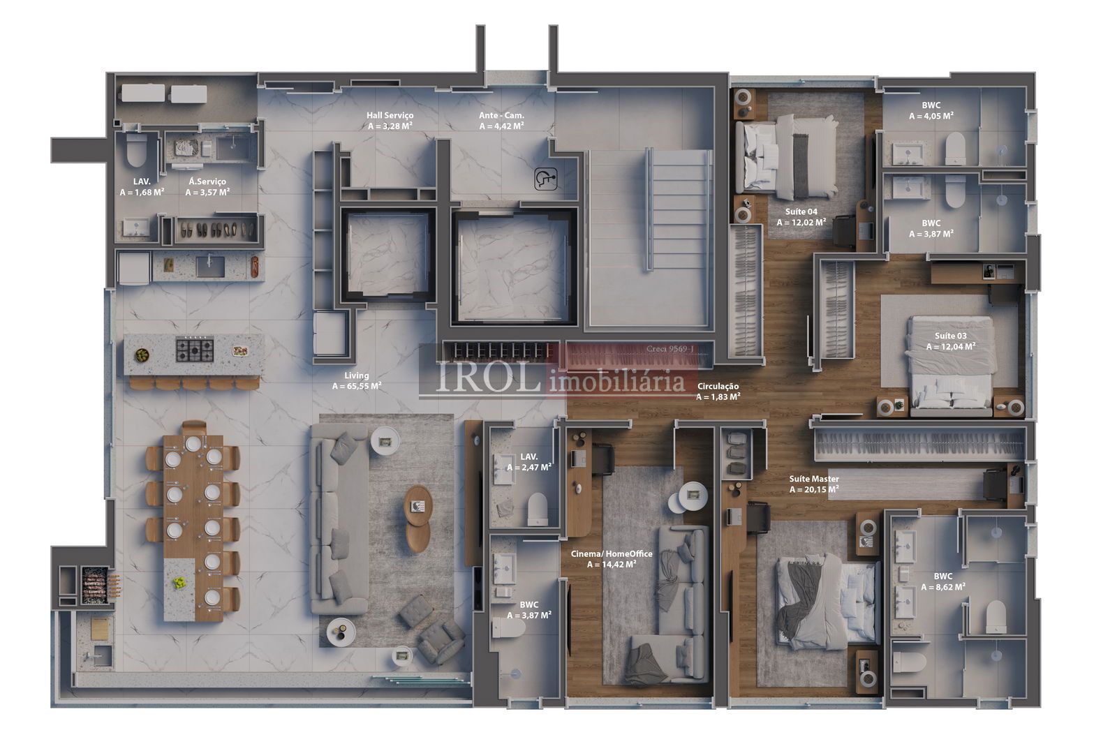 Apartamento à venda com 4 quartos, 190m² - Foto 33