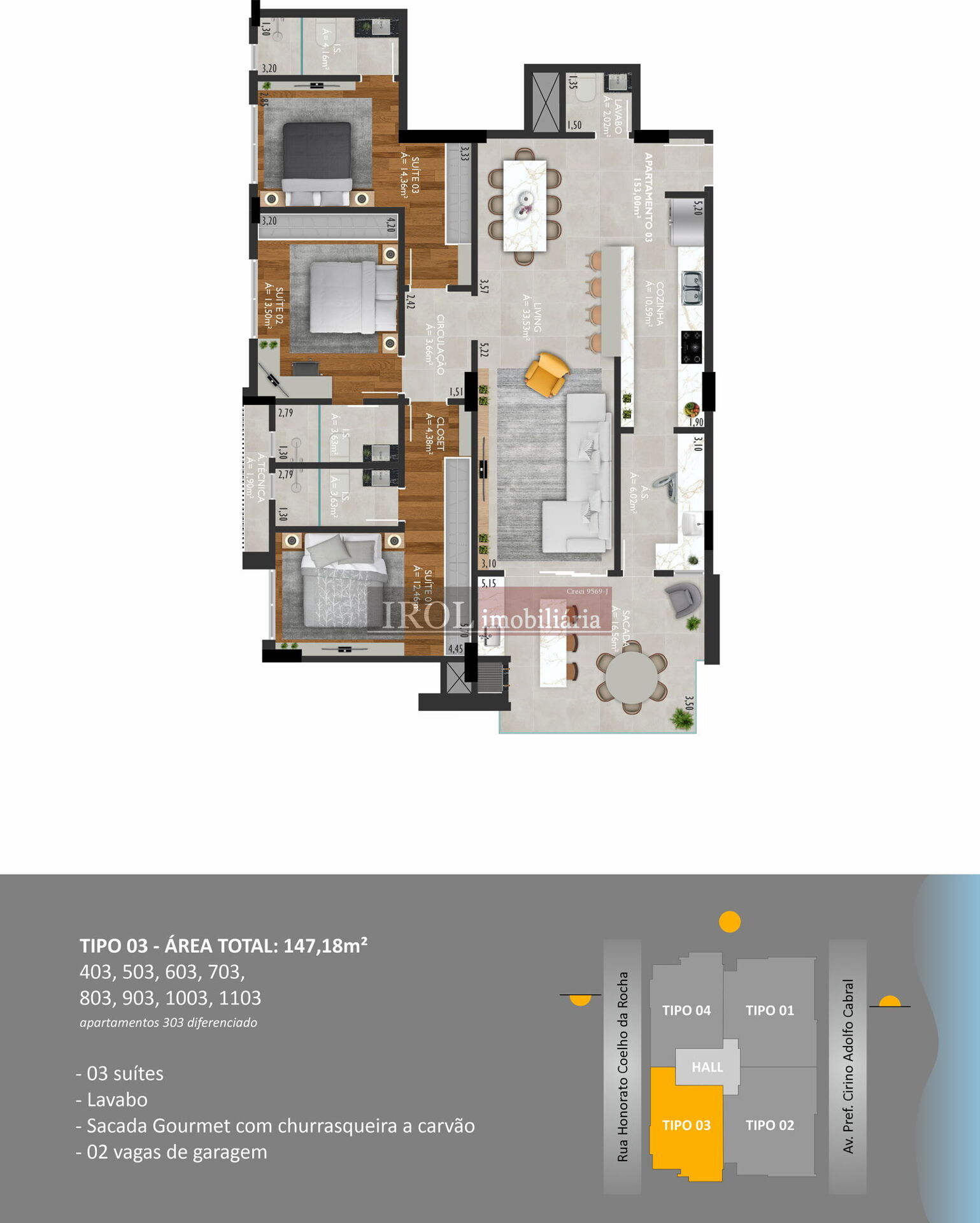 Apartamento à venda com 3 quartos, 153m² - Foto 16