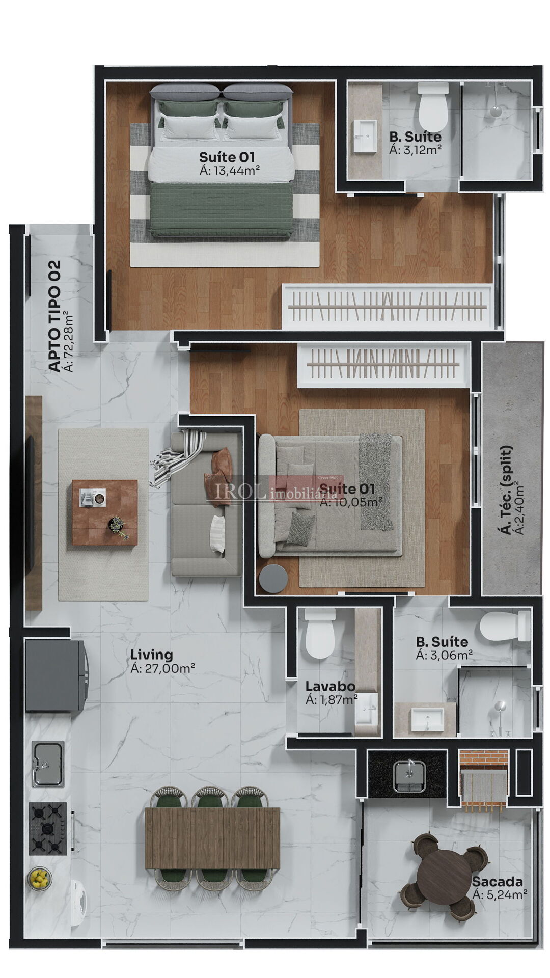 Apartamento à venda com 2 quartos, 72m² - Foto 26