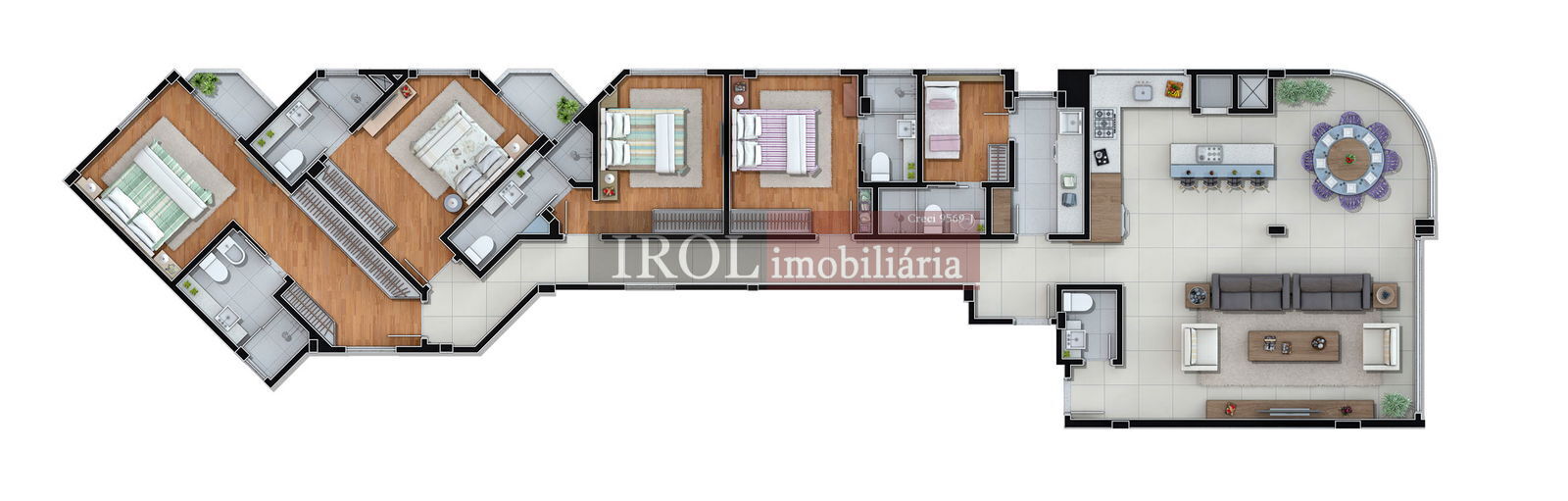 Apartamento à venda com 4 quartos, 203m² - Foto 12