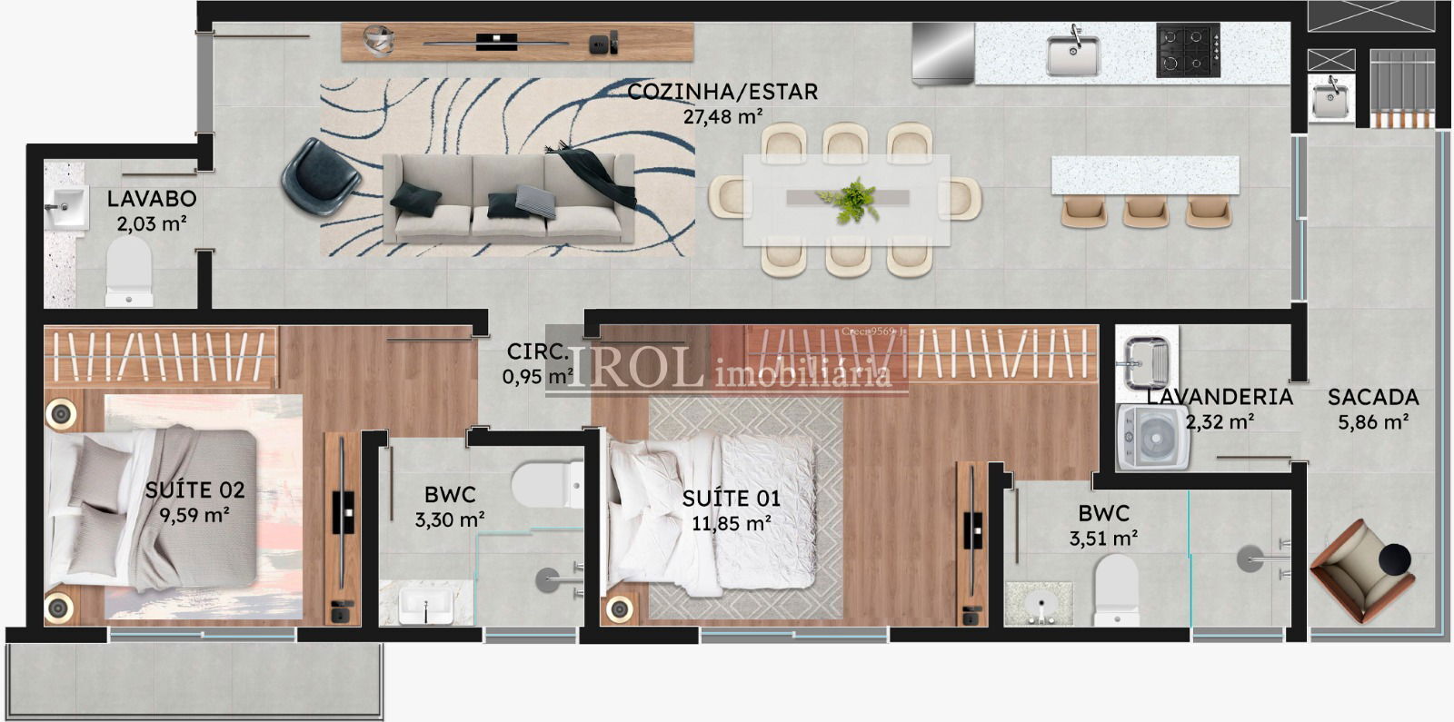 Apartamento à venda com 2 quartos, 76m² - Foto 23