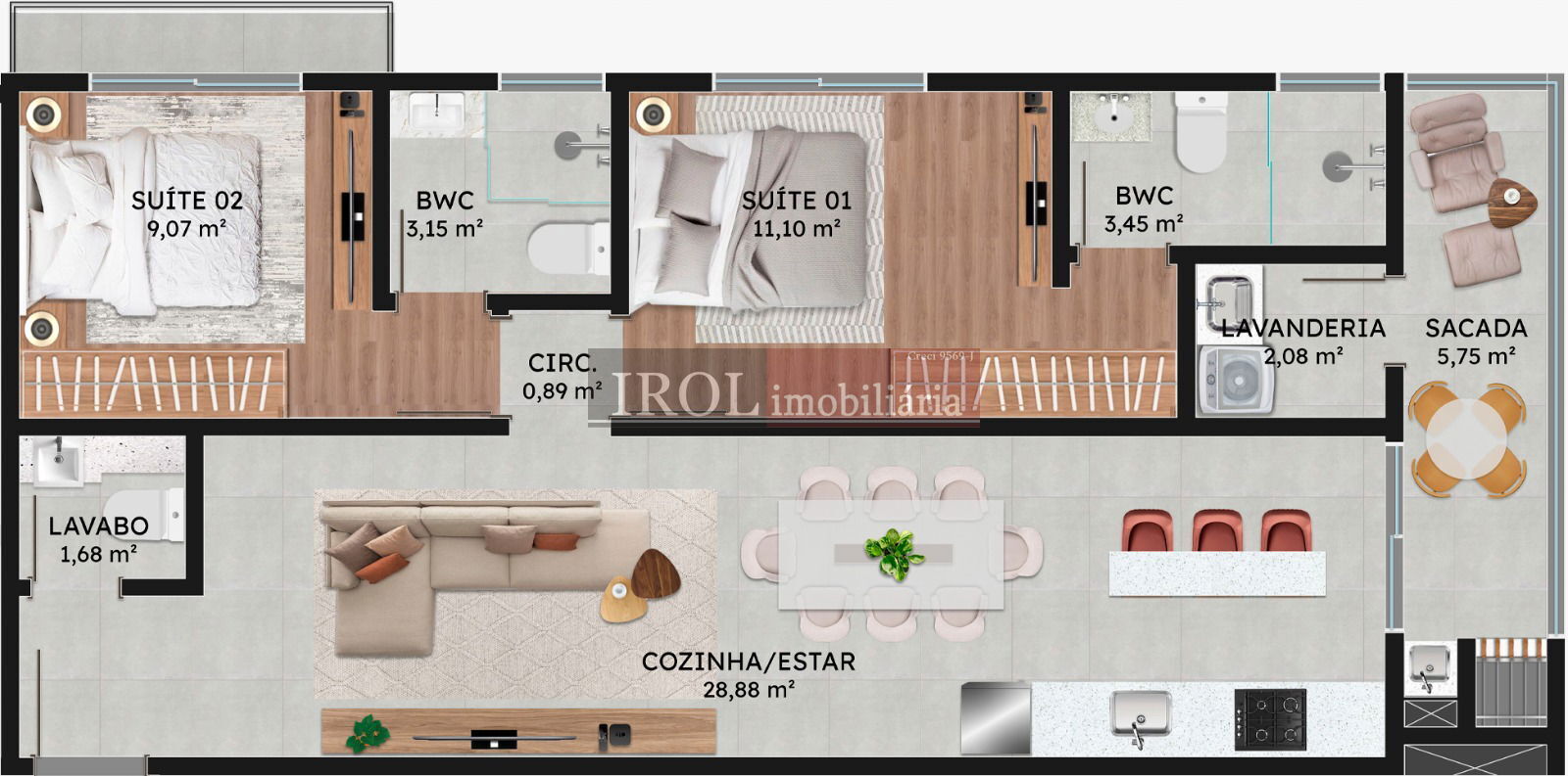 Apartamento à venda com 2 quartos, 76m² - Foto 24