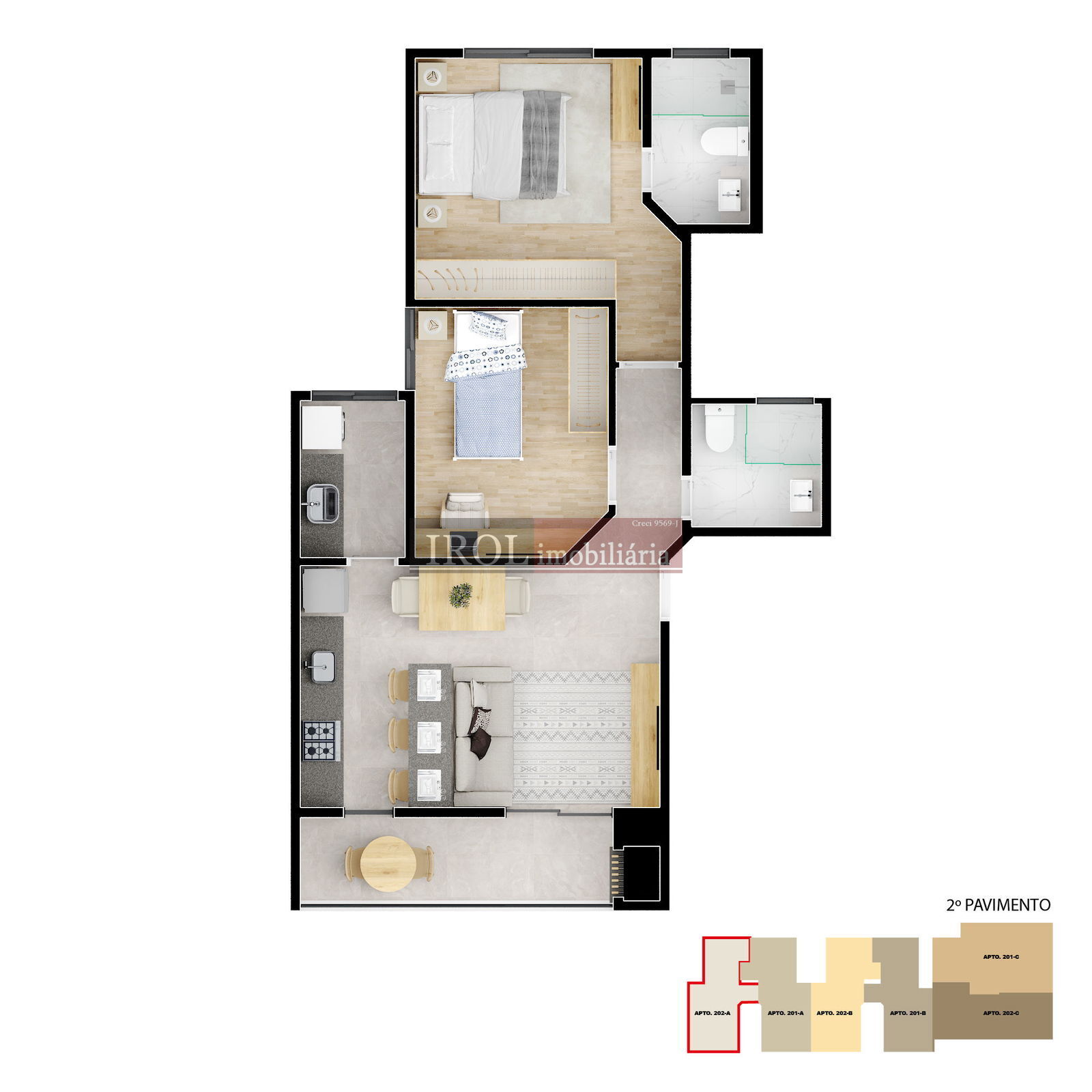 Apartamento à venda com 2 quartos, 55m² - Foto 11