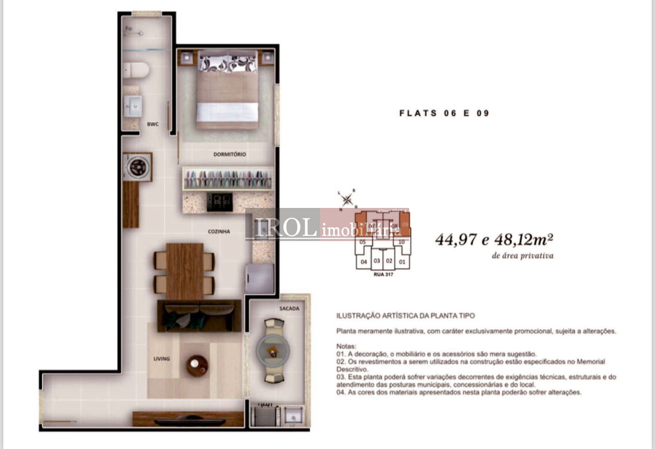 Apartamento à venda com 1 quarto, 48m² - Foto 15