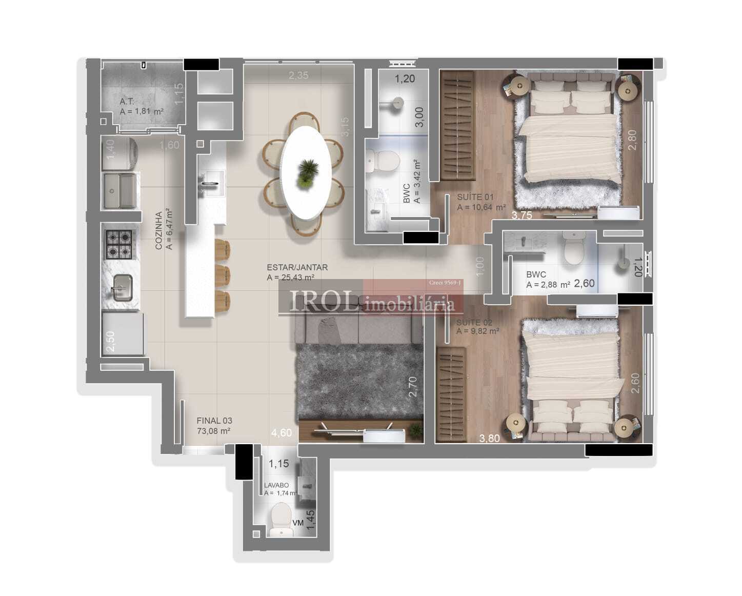 Apartamento à venda com 2 quartos, 73m² - Foto 31