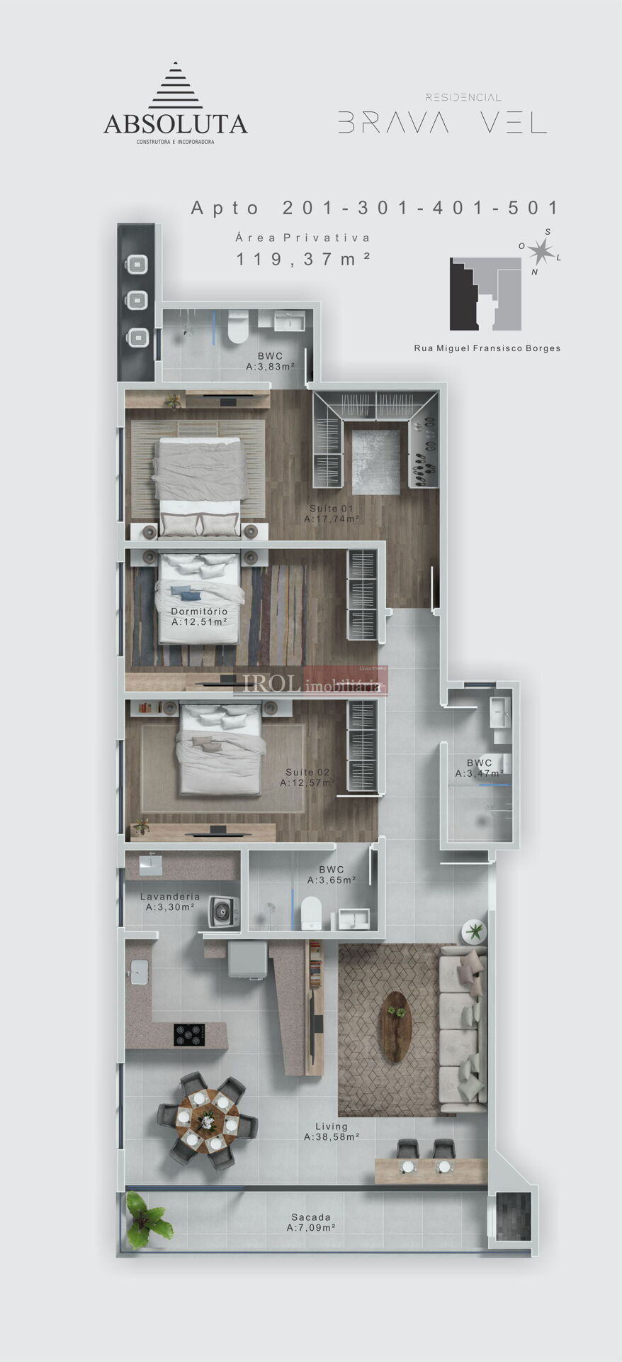 Apartamento à venda com 3 quartos, 161m² - Foto 36