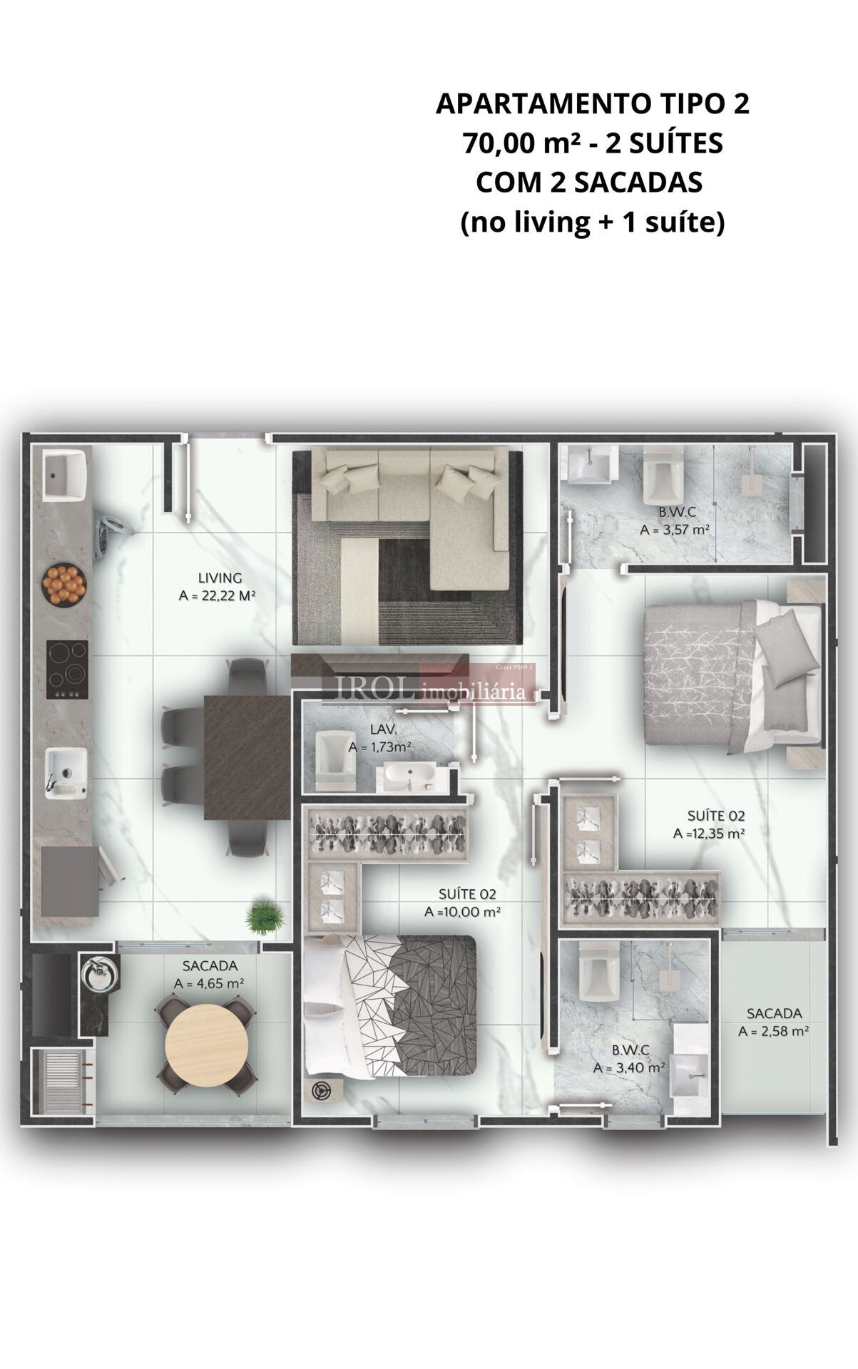 Apartamento à venda com 2 quartos, 70m² - Foto 31