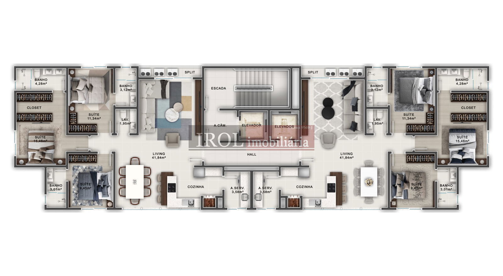 Apartamento à venda com 3 quartos, 110m² - Foto 4