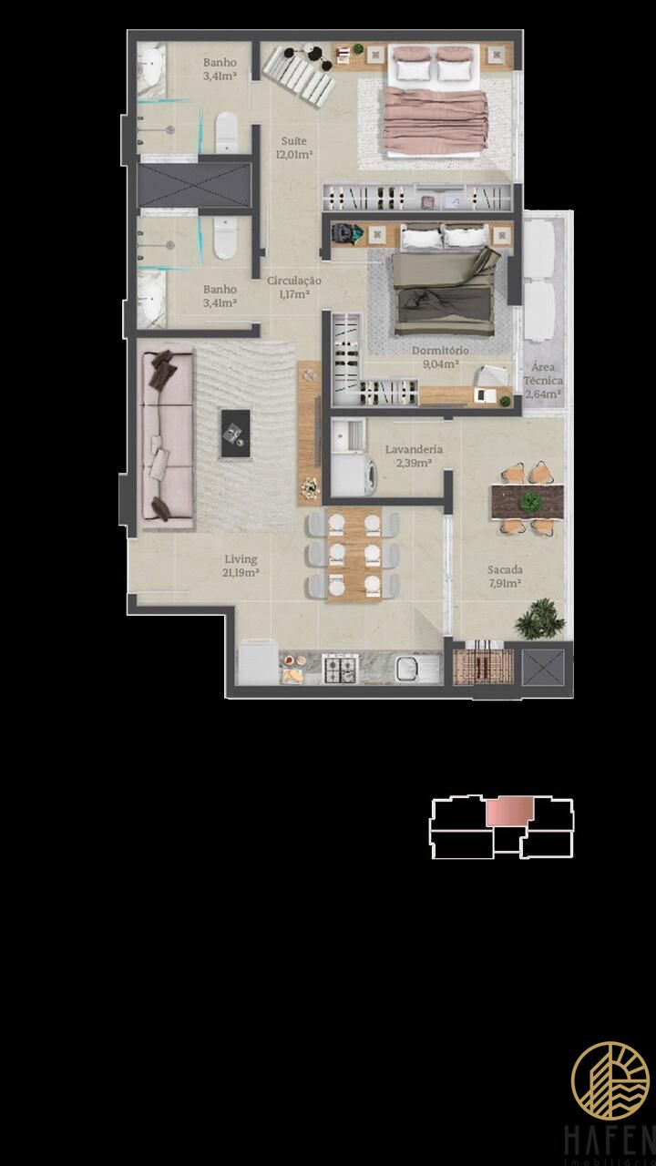 Apartamento à venda com 2 quartos, 72m² - Foto 19