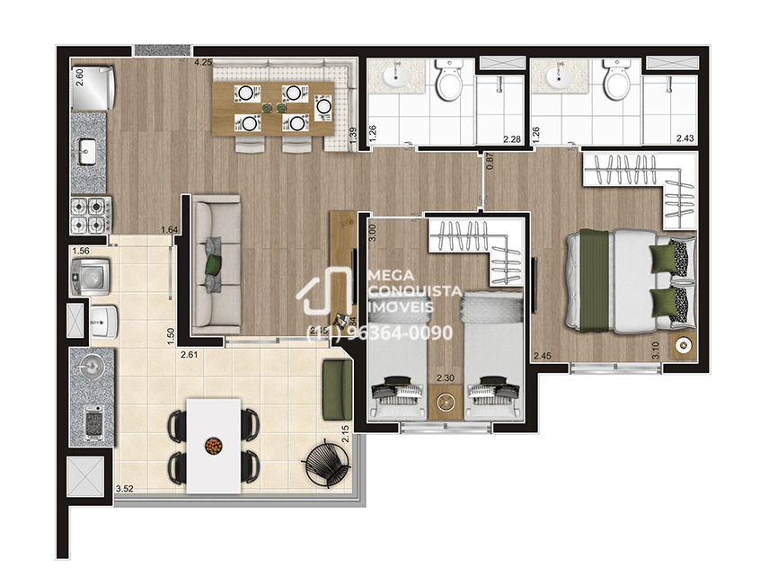 Apartamento à venda com 2 quartos, 56m² - Foto 30