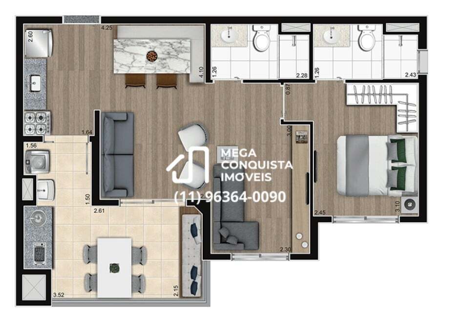 Apartamento, 2 quartos, 56 m² - Foto 33