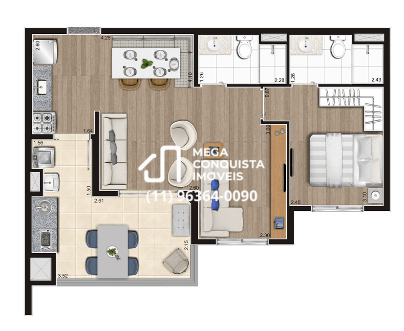 Apartamento, 2 quartos, 56 m² - Foto 32