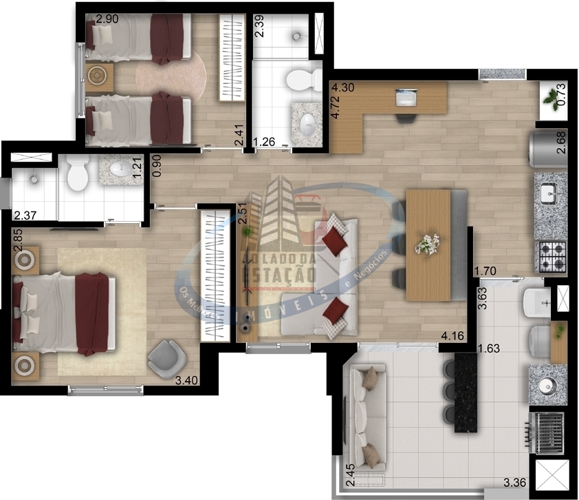 Apartamento, 3 quartos, 69 m² - Foto 19