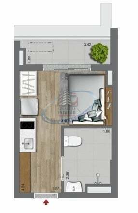 Apartamento, 1 quarto, 21 m² - Foto 9