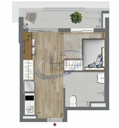 Apartamento, 1 quarto, 21 m² - Foto 10