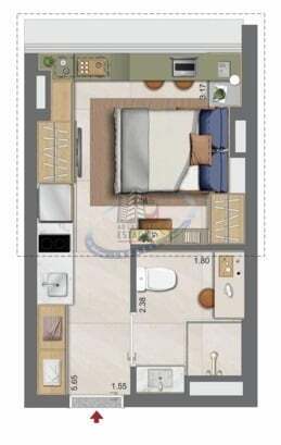 Apartamento, 1 quarto, 21 m² - Foto 8