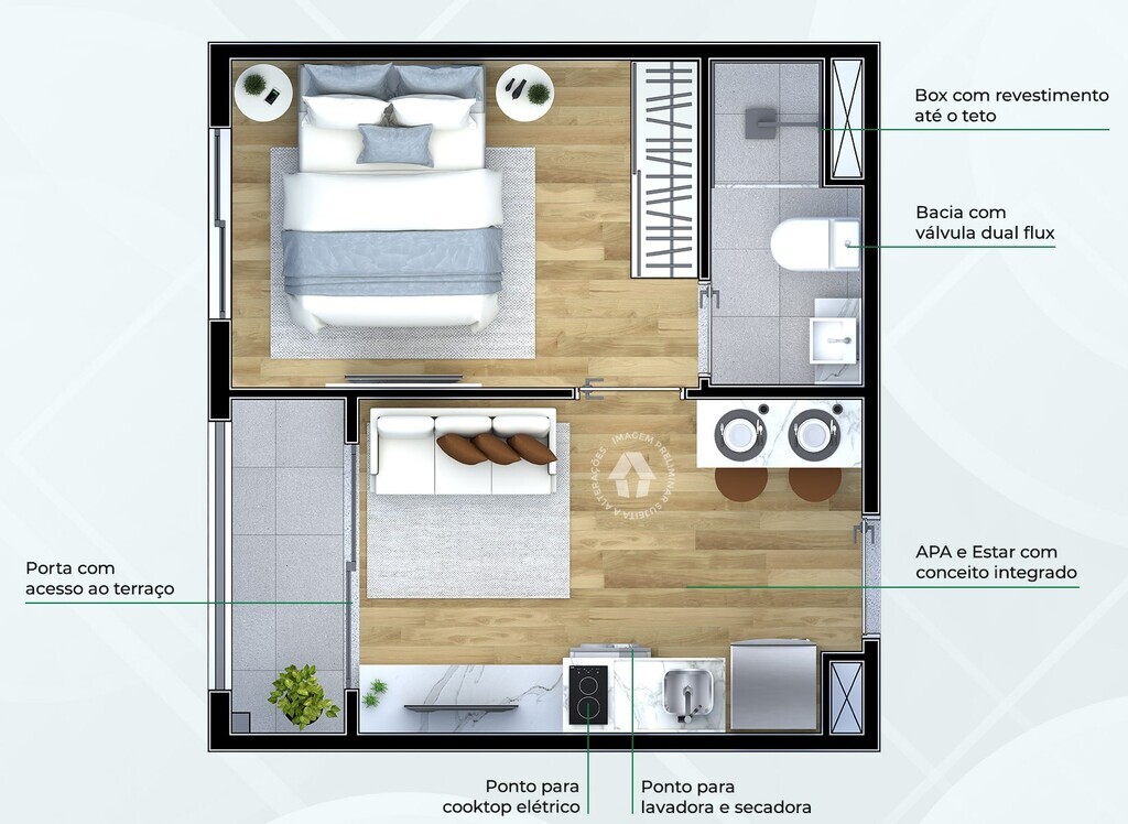 Apartamento, 2 quartos, 35 m² - Foto 23