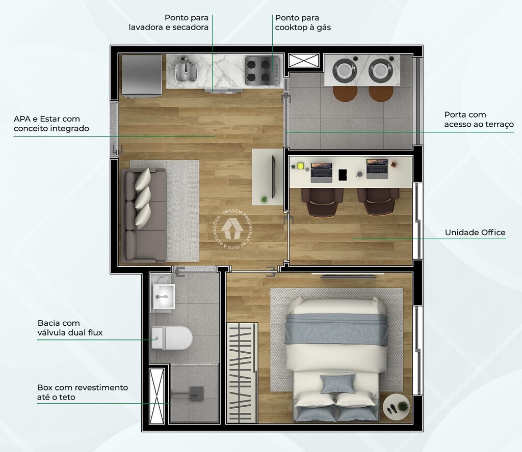 Apartamento, 2 quartos, 35 m² - Foto 24