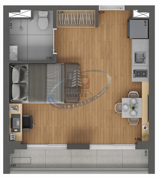 Apartamento à venda com 1 quarto, 29m² - Foto 6