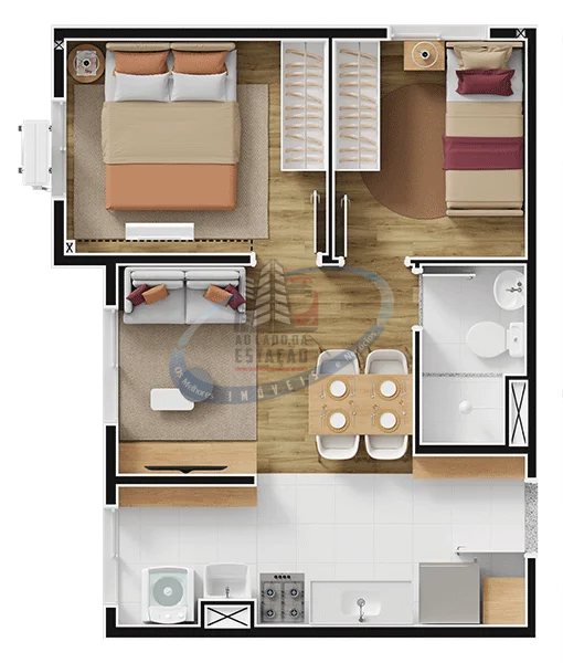 Apartamento, 2 quartos, 35 m² - Foto 19