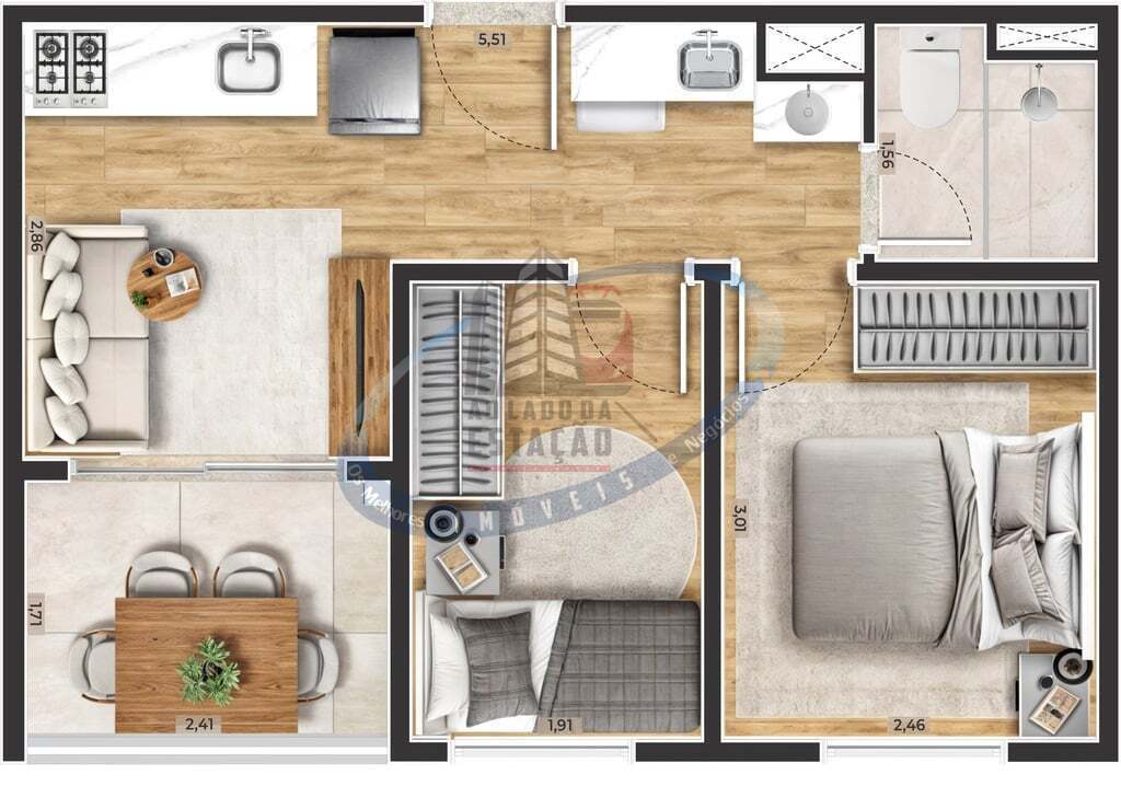 Apartamento, 2 quartos, 35 m² - Foto 36