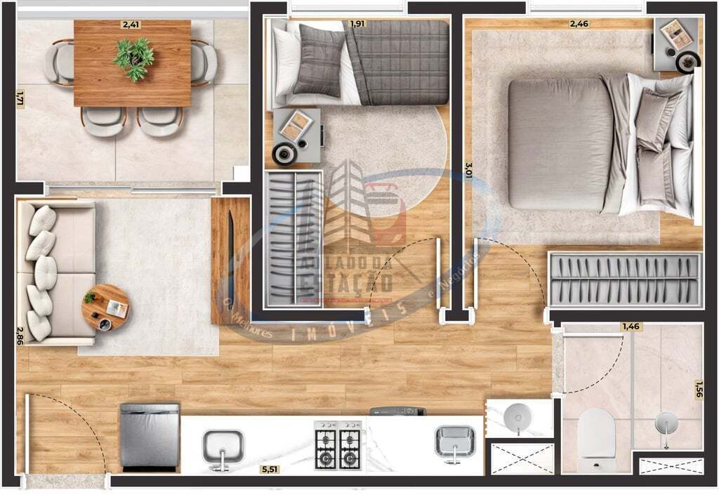 Apartamento, 2 quartos, 35 m² - Foto 38