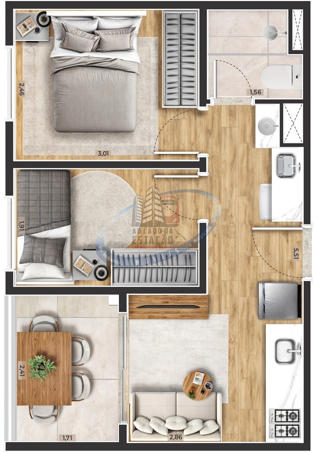 Apartamento, 2 quartos, 35 m² - Foto 39