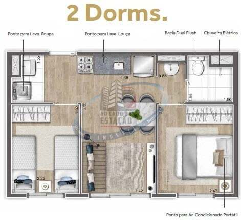 Apartamento, 2 quartos, 35 m² - Foto 53