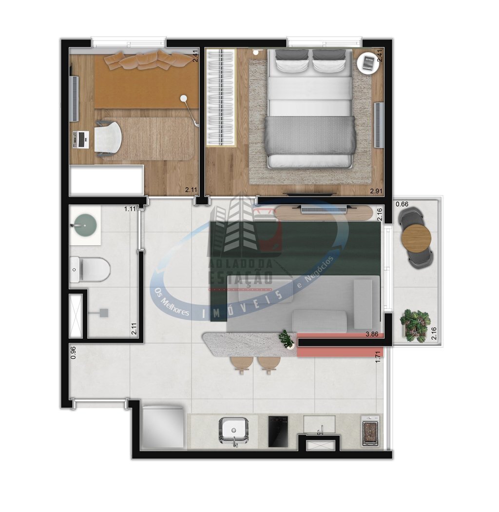 Apartamento, 2 quartos, 37 m² - Foto 21