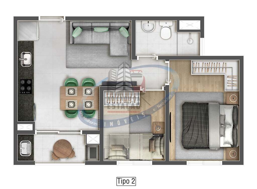 Apartamento, 2 quartos, 37 m² - Foto 34