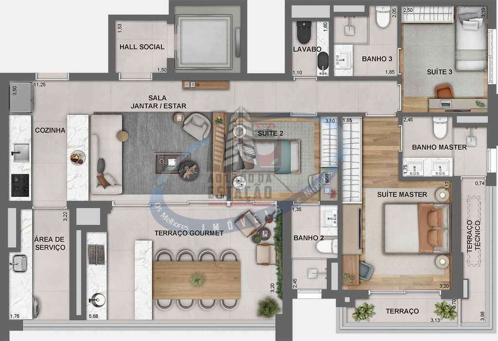 Apartamento, 3 quartos, 119 m² - Foto 29