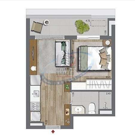 Apartamento, 1 quarto, 33 m² - Foto 24