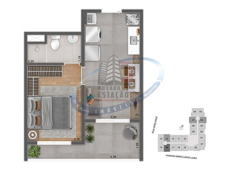 Apartamento, 1 quarto, 28 m² - Foto 25