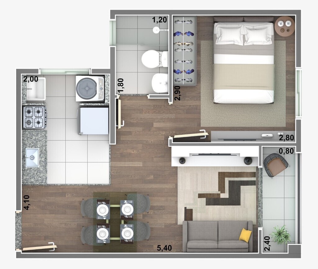 Apartamento, 1 quarto, 35 m² - Foto 22