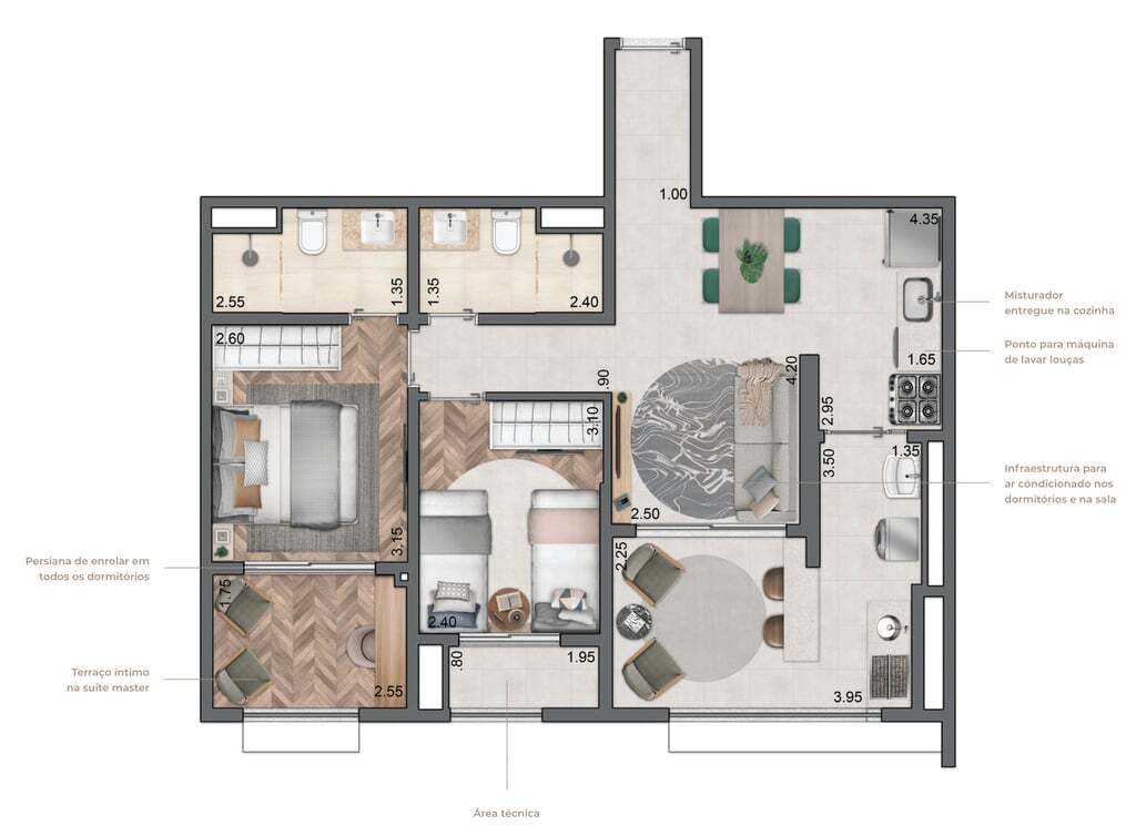 Apartamento, 2 quartos, 66 m² - Foto 19