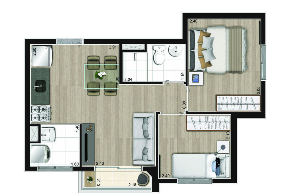 Apartamento, 2 quartos, 38 m² - Foto 16