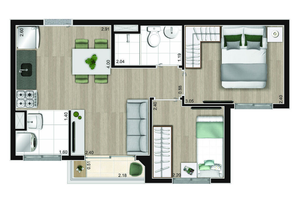 Apartamento, 2 quartos, 38 m² - Foto 15