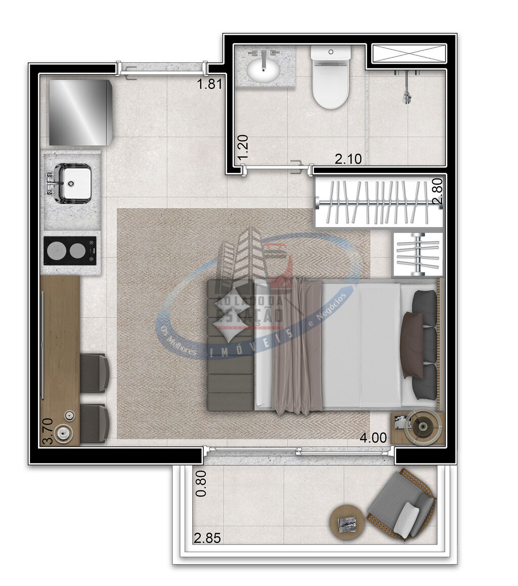 Apartamento, 1 quarto, 31 m² - Foto 10
