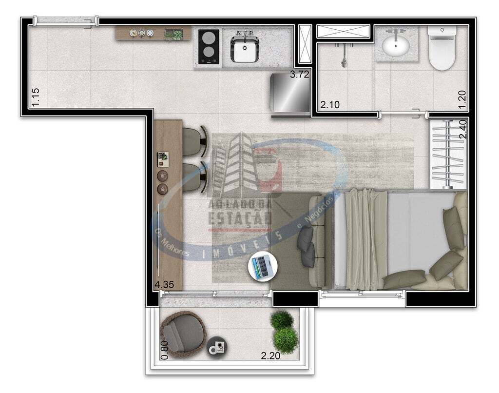 Apartamento, 1 quarto, 31 m² - Foto 11