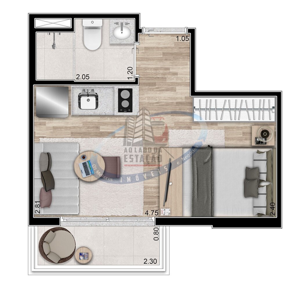 Apartamento, 1 quarto, 31 m² - Foto 12